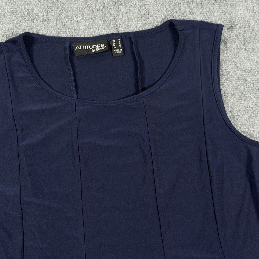 Attitudes by Renee Dress Womens Small Fit & Flare Panel Tank Sleeveless Flatteri